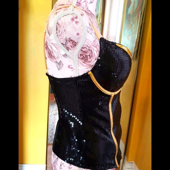 Batgirl Sequins Bustier S/M - Picture 2 of 4